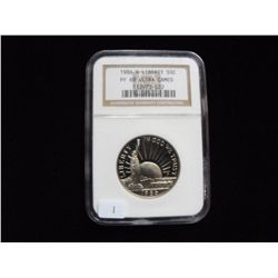 1986 S LIBERTY PROOF ULTRA CAMEO 50C