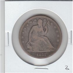 SILVER SEATED HALF DOLLAR 1877