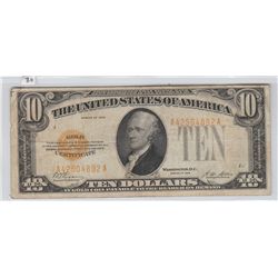 $10 GOLD CERTIFICATE 1928