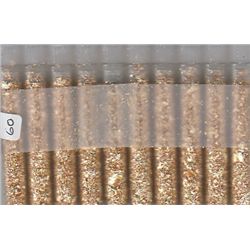 10 GLASS VIALS OF GOLD FLAKE