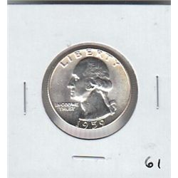 UNC BU 1959 SILVER QUARTER