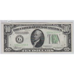 $10 1934 A FRN GREEN SEAL