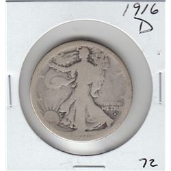 1916 D WALKING LIBERTY HALF NICE DATE