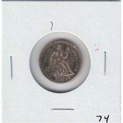 1883 SEATED DIME