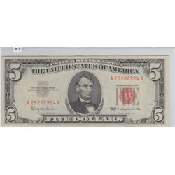 $5 RED SEAL 1963 BOLD APPEAL