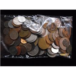 OVER 100 FOREIGN COINS NICE MIX