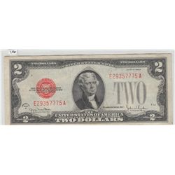 $2 1928 G RED SEAL LEGAL TENDER