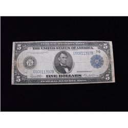 LARGE CURRENCY $5 1914 FRN
