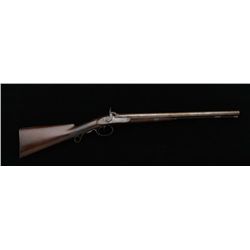 High quality percussion 12ga shotgun signed  William Mills and “Improved” on locks showing  fine Eng