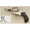 Image 1 : Colt Model 1877 Lightning ejectorless DA  revolver, .38 cal., 2-1/2” barrel, nickel  finish, checker