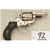 Image 2 : Colt Model 1877 Lightning ejectorless DA  revolver, .38 cal., 2-1/2” barrel, nickel  finish, checker