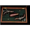 Image 2 : Pair of Henry Deringer single shot percussion  pistols in their original to the period case  with pl