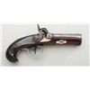 Image 1 : Early Philadelphia derringer attributed to  John Branch, .44 caliber, 6-1/2” overall with  2-1/2” ba