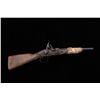 Image 1 : Flintlock musket of trade style cut down to  small carbine in Indian manner with hide  wrap. Measuri