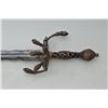 Image 2 : Italian or Austrian sword with 36” flamboyant  blade, chiseled and pierced hilt with gold  gilting. 