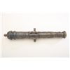 Image 1 : Beautiful early cast bronze cannon approx.  28” overall with raised cannons on carriage  decorations