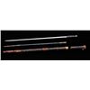 Image 2 : Cane sword enclosed in a wooden cane “sheath”  with portions of original leather cover  remaining, s