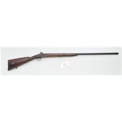 Antique 12 gauge percussion trade type  shotgun, 12 gauge, 34” barrel, checkered wood  half stock, s