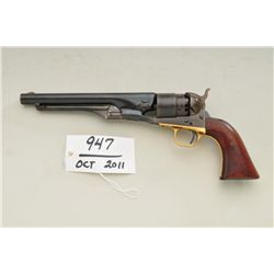 Colt model 1860 Army revolver, .44 caliber  percussion, 8” barrel, blue and case hardened  finish, c