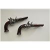 Image 1 : Pair of Eastern European double-barrel  flintlock pistols circa approx. 1790-1810.  Probably Austria