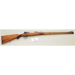 Sporterized Mauser bolt-action rifle, 9mm  cal., 23” barrel marked “L. Bayerl,  Regensburg”, blue fi