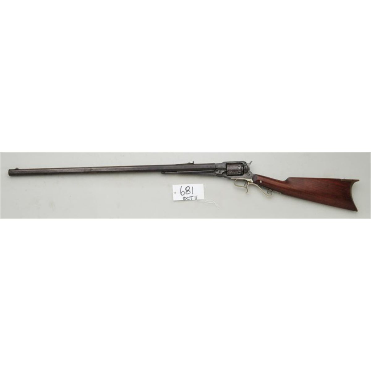 Original Remington revolving percussion rifle conversion, .38 cal., 28 ...