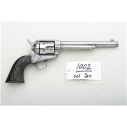 Colt Single Action Army revolver, .45  caliber, 7-1/2” barrel, traces of blue and  case hardened fin