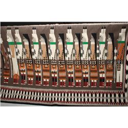 Excellent quality hand-woven Navajo rug by  Rita Daley, Bird Springs, AZ, 54”w by 91”,  rug #5702. S