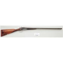 Cogswell & Harrison SxS exposed hammers  shotgun, 12 gauge, 30” Damascus barrels,  checkered wood st