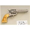 Image 3 : Colt Single Action Army revolver, .44-40  caliber, 4-3/4” etched barrel, New York style  engraved, g