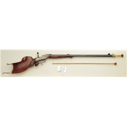 Pope-Ballard custom single-shot target rifle,  .32-40 caliber, with bullet starter, false  muzzle, d