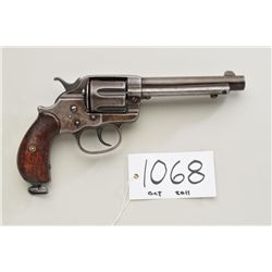 Colt 1878 double-action frontier revolver,  .45 caliber, 5-1/2” barrel, traces of blue  finish, chec
