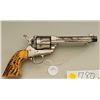 Image 2 : Colt Single Action Army revolver, .45  caliber, 5-1/2” barrel, factory nickel  finish, old aged stag