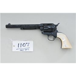 Colt Single Action Army revolver, .45  caliber, 7-1/2” barrel, western style scroll  engraved, thick
