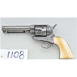 Colt Single Action Army revolver, 38-40  caliber, 4-3/4” barrel, grey patina finish,  one-piece ivor