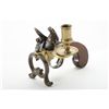 Image 1 : English tinder-lighter signed “J. Carr”, made  to resemble center hammer flintlock pistol,  brass bo