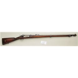 Danish model 1889 Krag Jorgensen rifle, 8x58R  rimmed cartridges, 33” barrel, full stocked,  straigh