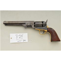 Colt 1851 Navy revolver, .36 caliber  percussion, 7-1/2” barrel, grey patina  finish, wood grips, se