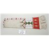 Image 1 : Turn-of-the-century beaded and quilled  tobacco pipe bag approx. 26" overall and  approx. 7" wide in