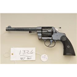 Colt model 1895 .38 caliber double-action  revolver, US Navy marked and accepted. 6”  barrel, blued