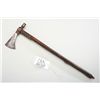 Image 3 : Iron head tomahawk peace pipe approx. 9”  overall with scattered spots of erosion and  surface rust;