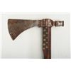 Image 4 : Iron head tomahawk peace pipe approx. 9”  overall with scattered spots of erosion and  surface rust;