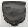 Image 1 : Civil War cap box showing two maker’s marks,  work “Newark” visible, the rest illegible.  Lining mis