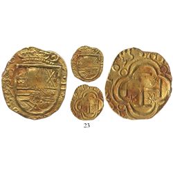 Bogota, Colombia, cob 2 escudos, 1635A, from the "Mesuno hoard" (ca. 1636).