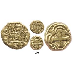 Bogota, Colombia, cob 1 escudo, Ferdinand VI, assayer S to left, distinctive cross.