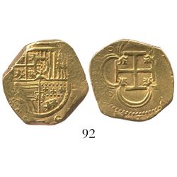 Seville, Spain, cob 4 escudos, Philip III(?), assayer not visible.