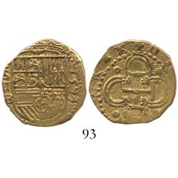 Seville, Spain, cob 2 escudos, 1593B.