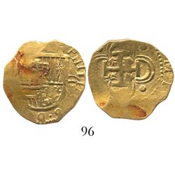 Seville, Spain, cob 2 escudos, Philip II, assayer not visible.