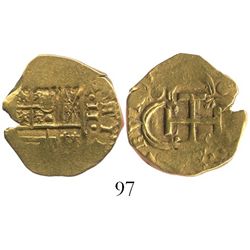 Seville, Spain, cob 2 escudos, Philip II, assayer not visible.