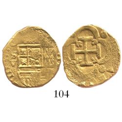 Seville, Spain, cob 2 escudos, Philip III, assayer V.